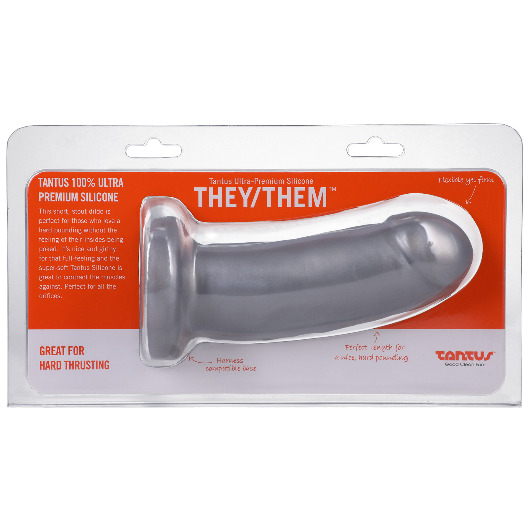 They/Them Super Soft Silicone Dildo Silver