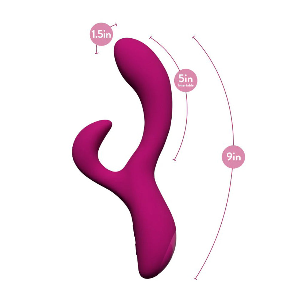 Blush - Quinn - warming Rabbit Vibrator - Burgundy