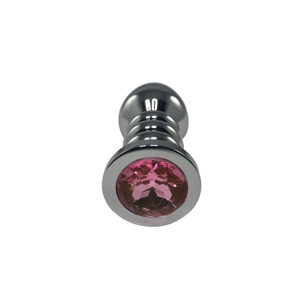 Butt Plug Silver Bullet: Large w/ Pink