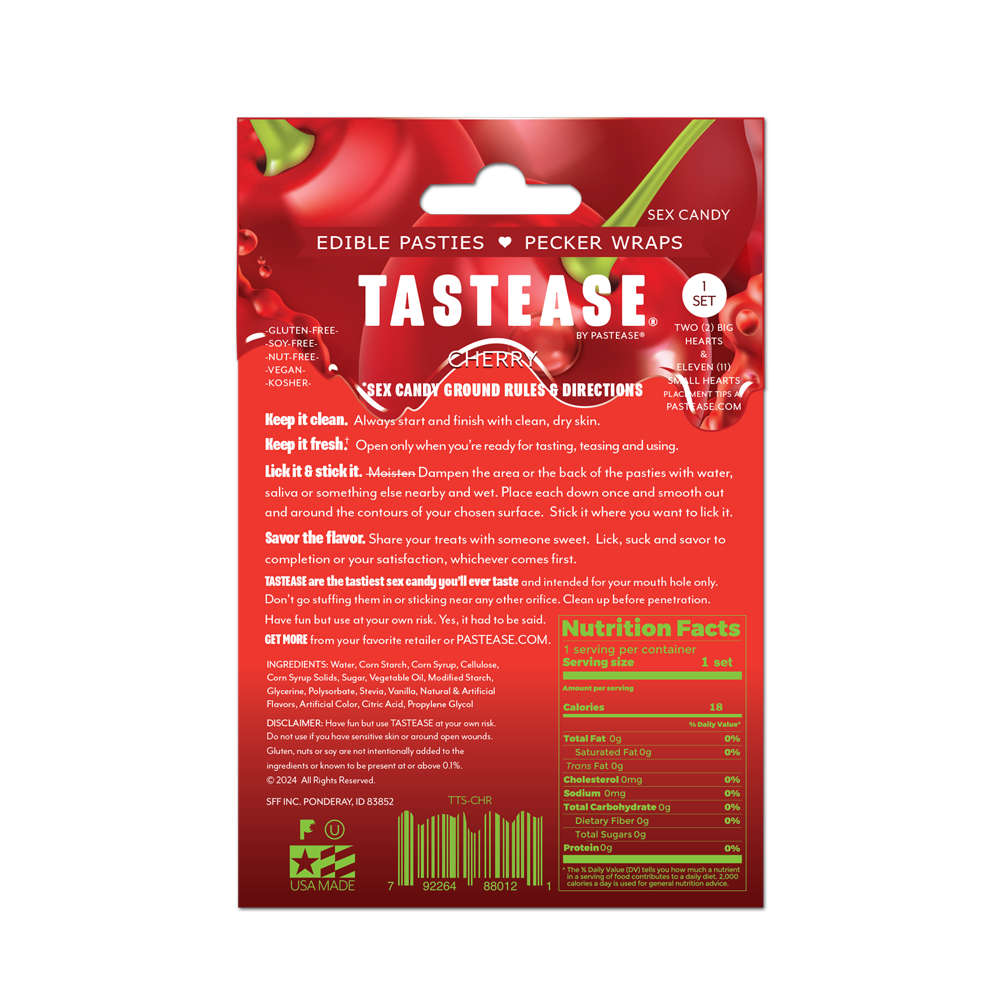 Tastease: Edible Pasties/Pecker Wrap - Cherry