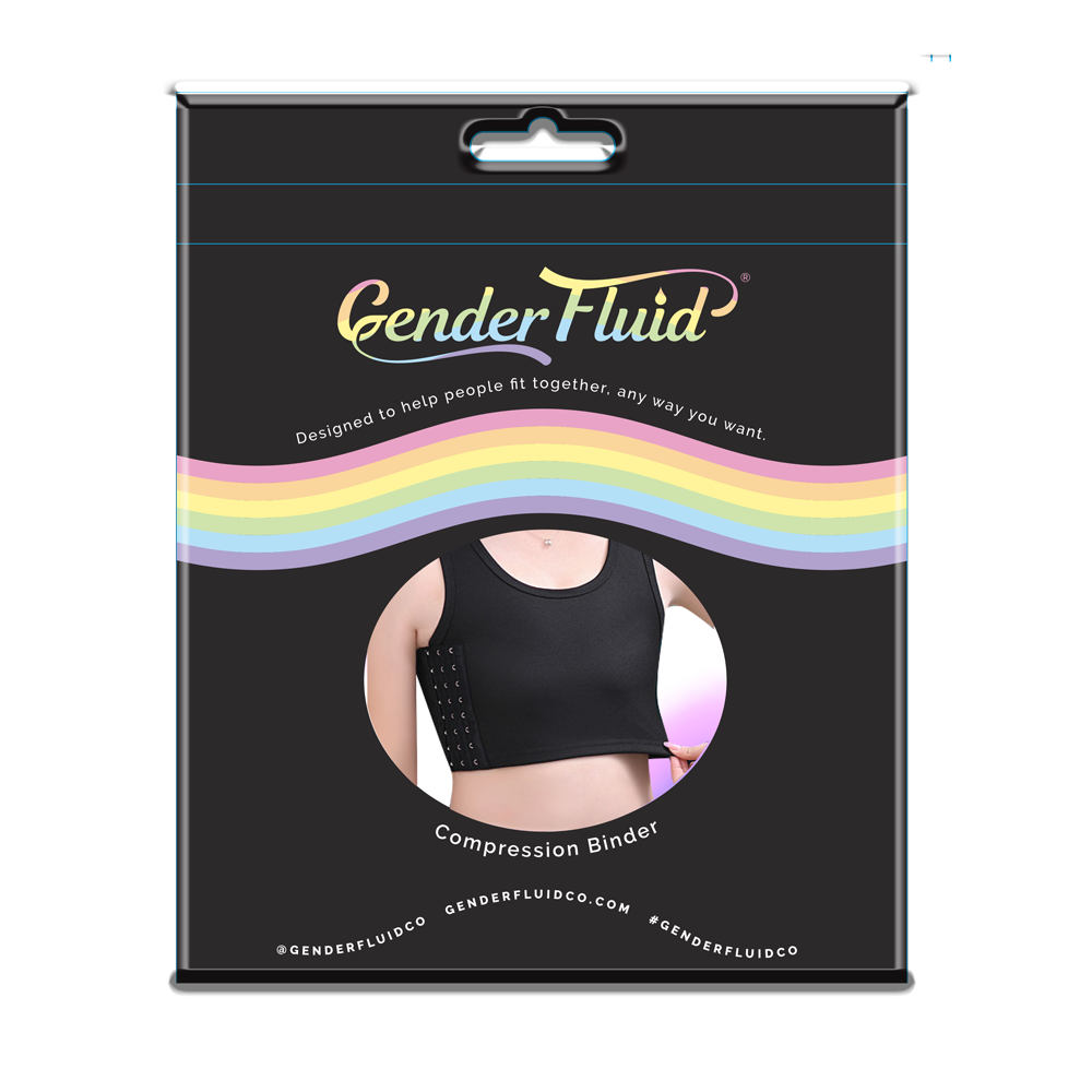 Gender Fluid Chest Binder Black - Medium