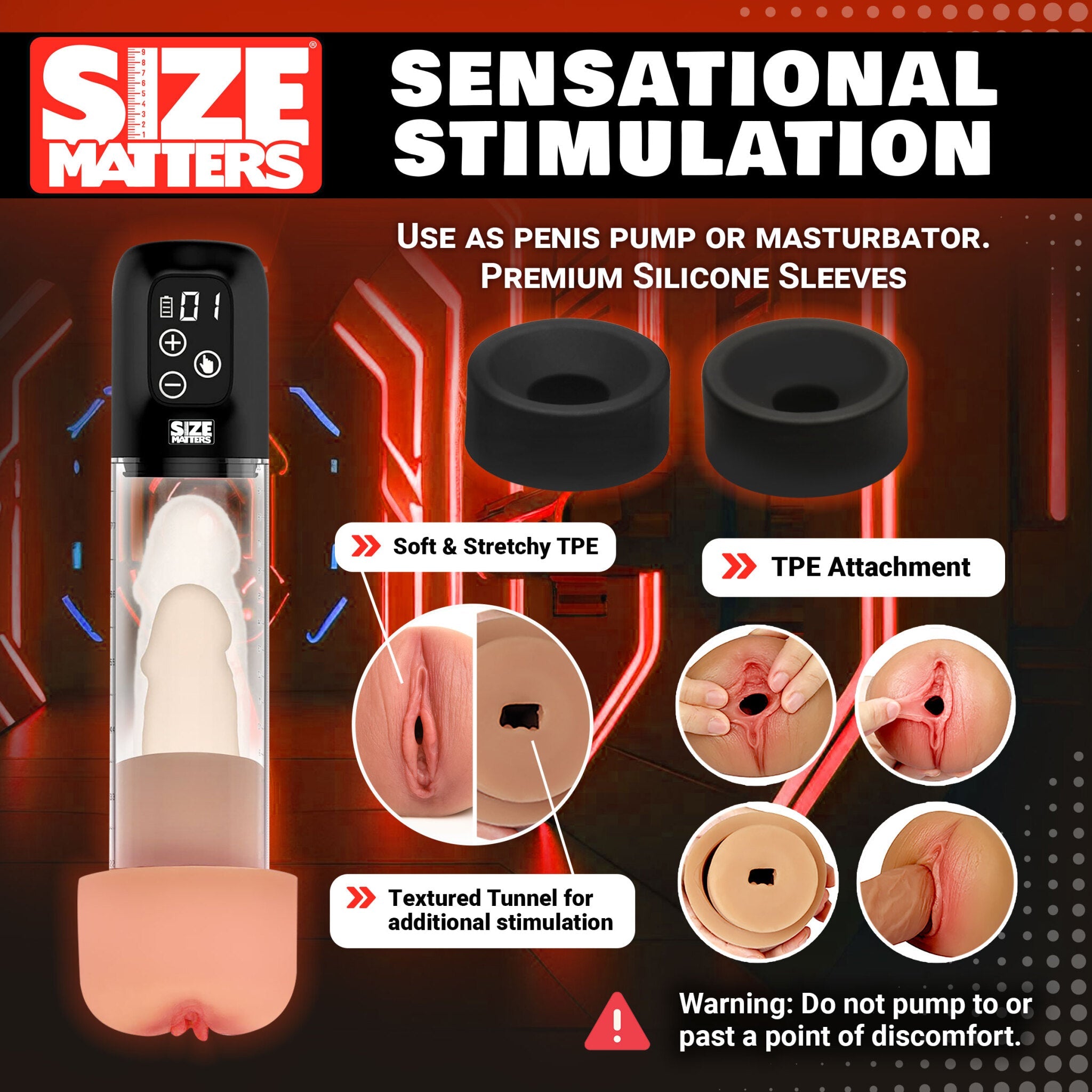5X Sucking Penis Pump W/ Attachments