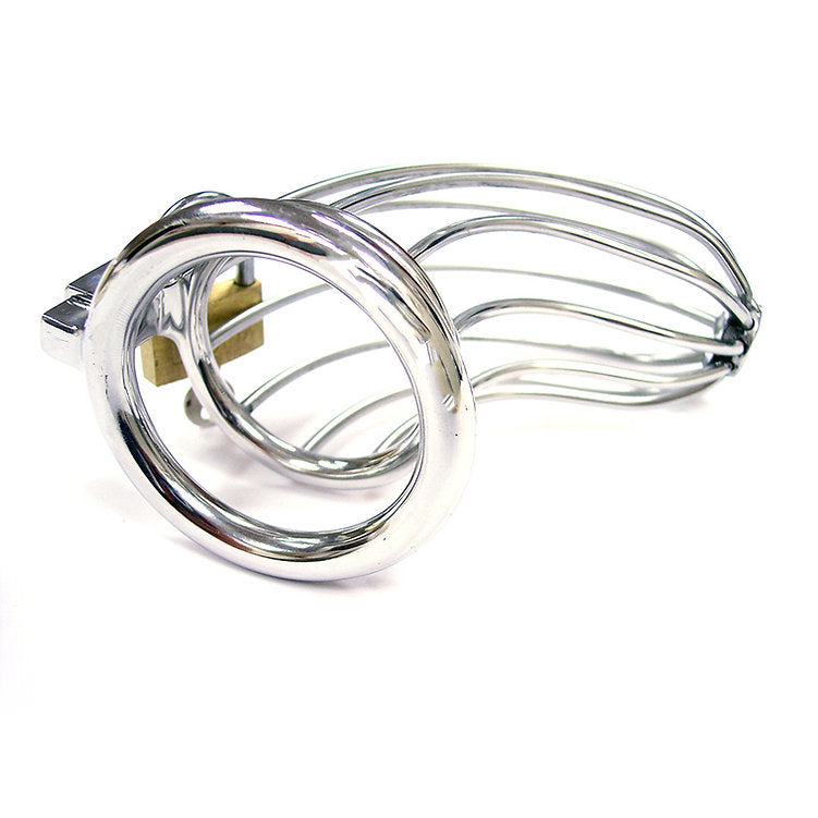 Stainless Steel Chasity Cock Cage with Padlock