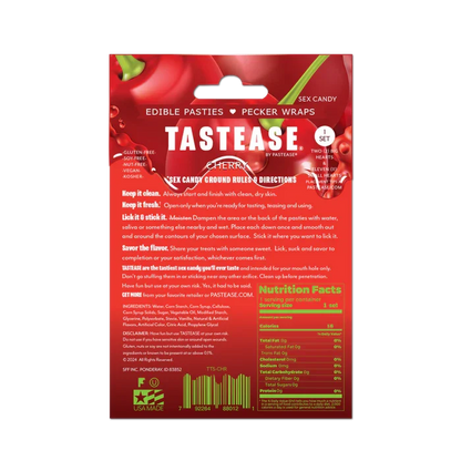 Tastease: Edible Pasties/Pecker Wrap -  Cherry