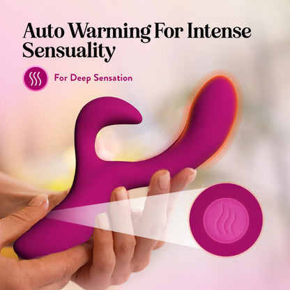 Blush - Quinn - warming Rabbit Vibrator - Burgundy
