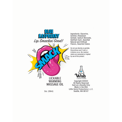 Warming & Lickable Massage Oil BlueRaspb