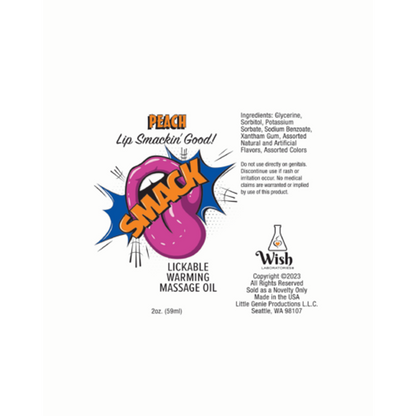 Warming & Lickable Massage Oil Peach