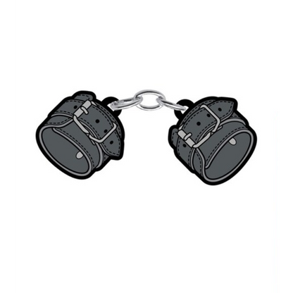 Enamel Pin: Large Leather Handcuffs *