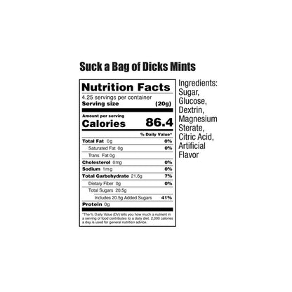 Suck a Bag of Minty Dicks Candy 3oz bag