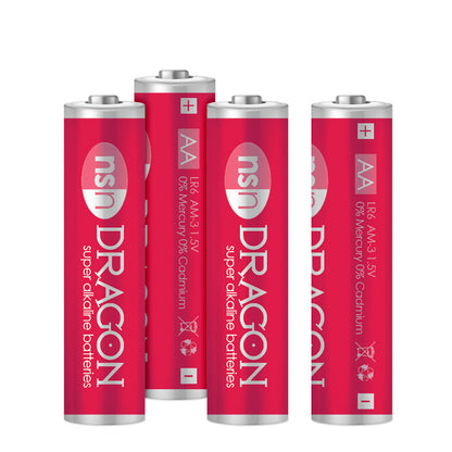 Dragon 4 pk Alkaline AA