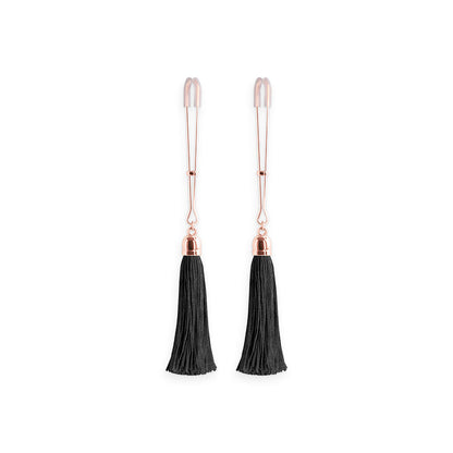Bound Nipple Clamps - T1 - Black Tassel