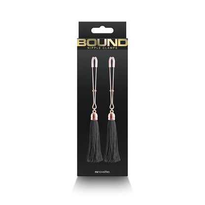 Bound Nipple Clamps - T1 - Black Tassel