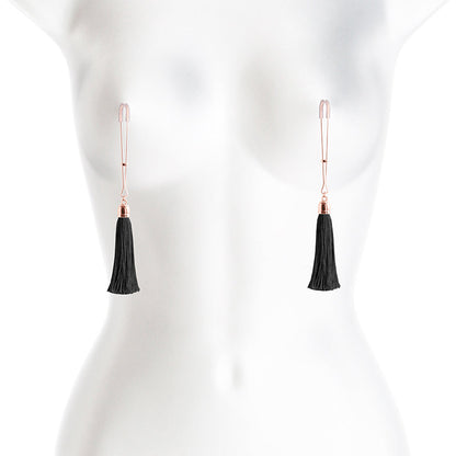 Bound Nipple Clamps - T1 - Black Tassel