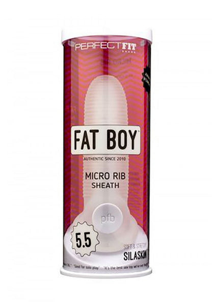 Fat Boy™ Ribbed Sheath 5.5" - Clear