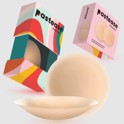 Pastease Everyday® Silicone Reusable Adhesive Nipple Covers w Travel Box - Sand - Small (A-C cups)