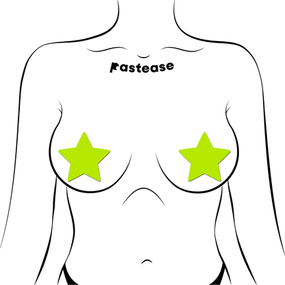 Star Pasties Glow in the Dark Star - Yellow