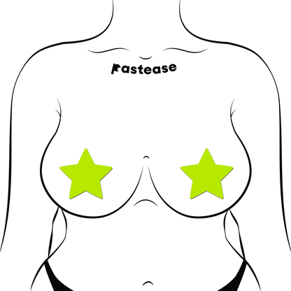 Star Pasties Glow in the Dark Star - Yellow