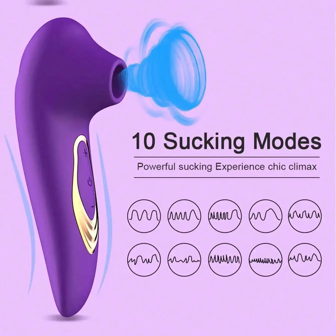 Silicone Suction Vibrators 10 Modes