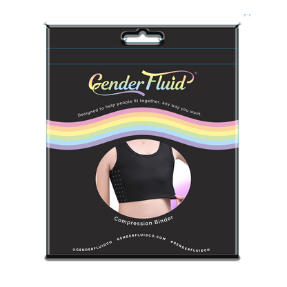 Gender Fluid Chest Binder Black- 2XLarge