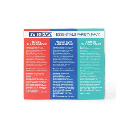 Swiss Navy Essentials Variety Pack 3x1oz