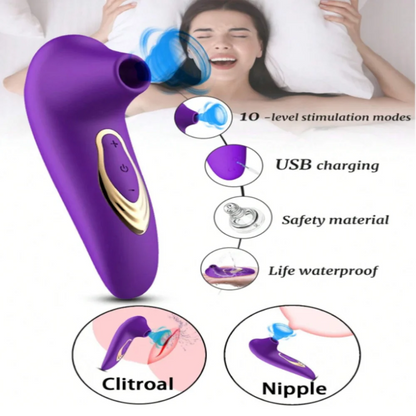 Silicone Suction Vibrators 10 Modes