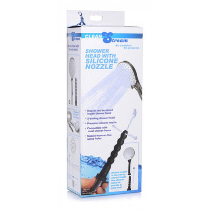 Shower Head with Silicone Enema Nozzle