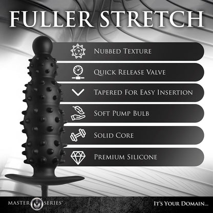 Ass Puffer Nubbed Inflatable Silic. Plug