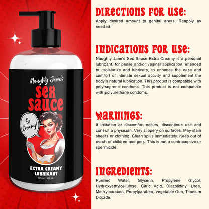 Naughty Janes Sex Sauce Extra Creamy 16oz