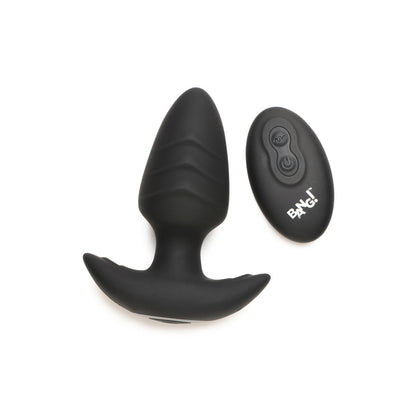 Rotating & Vibrating Silicone Plug w R/C