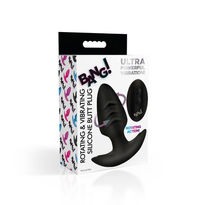 Rotating & Vibrating Silicone Plug w R/C