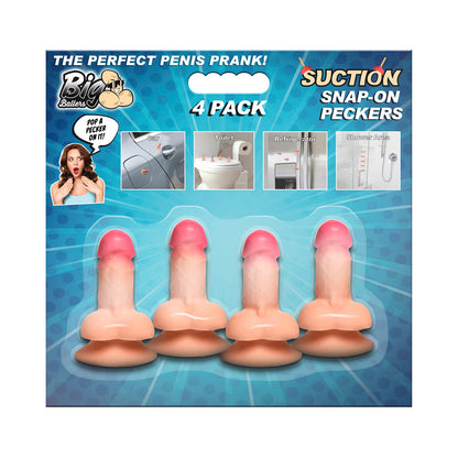 Suction Snap-On Peckers - 4 pk