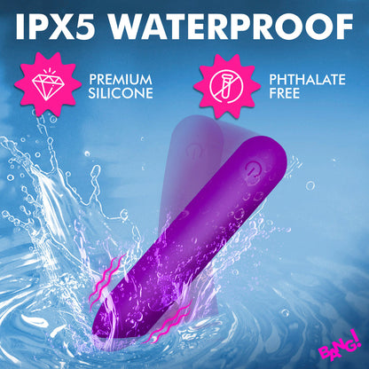 Tapered Flexible Silicone Bullet - Purple