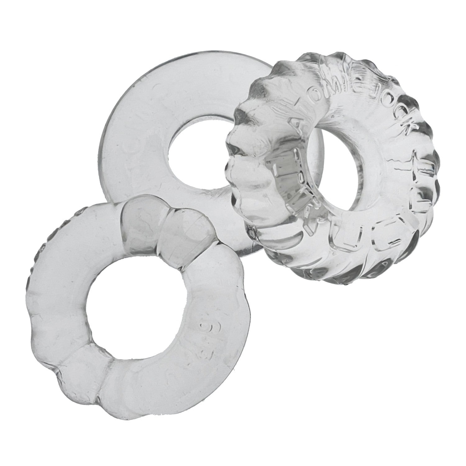 BONEMAKER 3-pack boner cockring kit - CLEAR