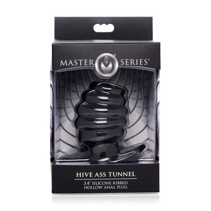 Hive Ass Tunnel Ribbed Hollow Plug - Med