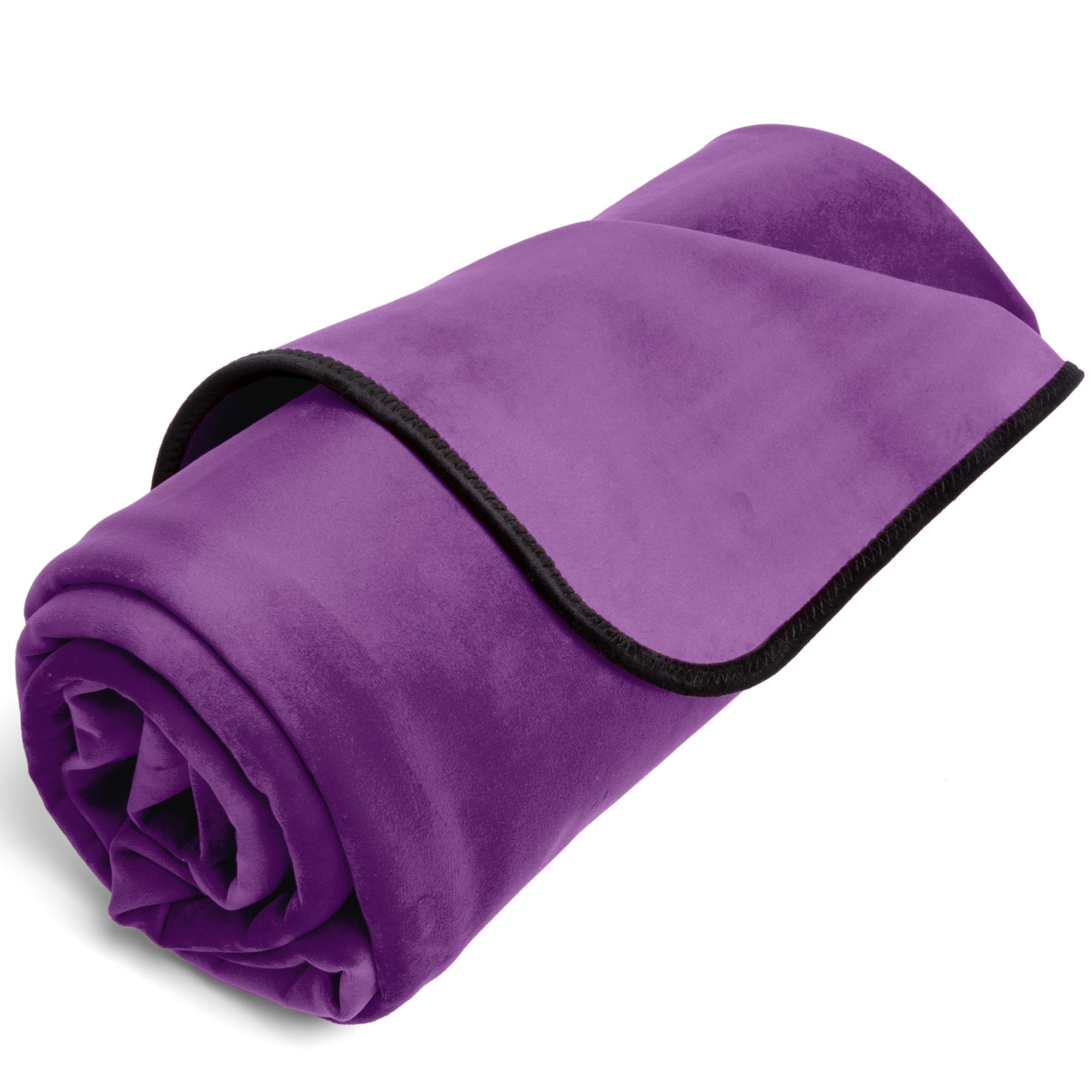 Fascinator Throw Aubergine  Microvelvet - Mini