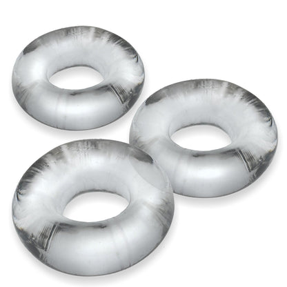 Oxballs FAT WILLY, 3-pack jumbo cockrings - CLEAR