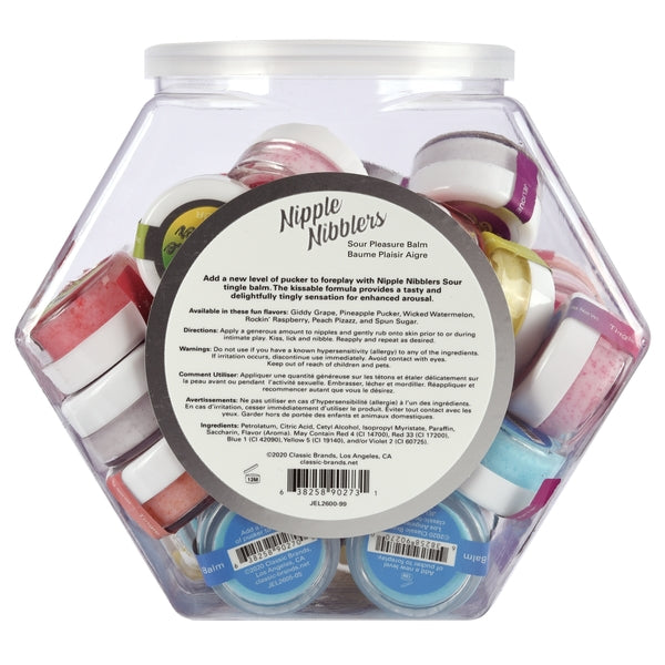 NIPPLE NIBBLERS Sour Pleasure Balm Assorted 3g Bowl of 36 - DISPLAY