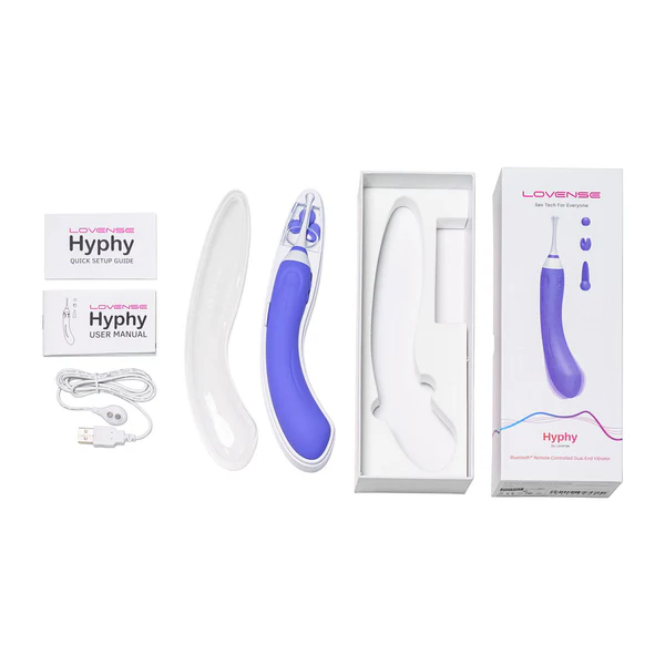 HYPHY BLUETOOTH REMOTE CONTROLLED DUAL END VIBRATOR - PURPLE