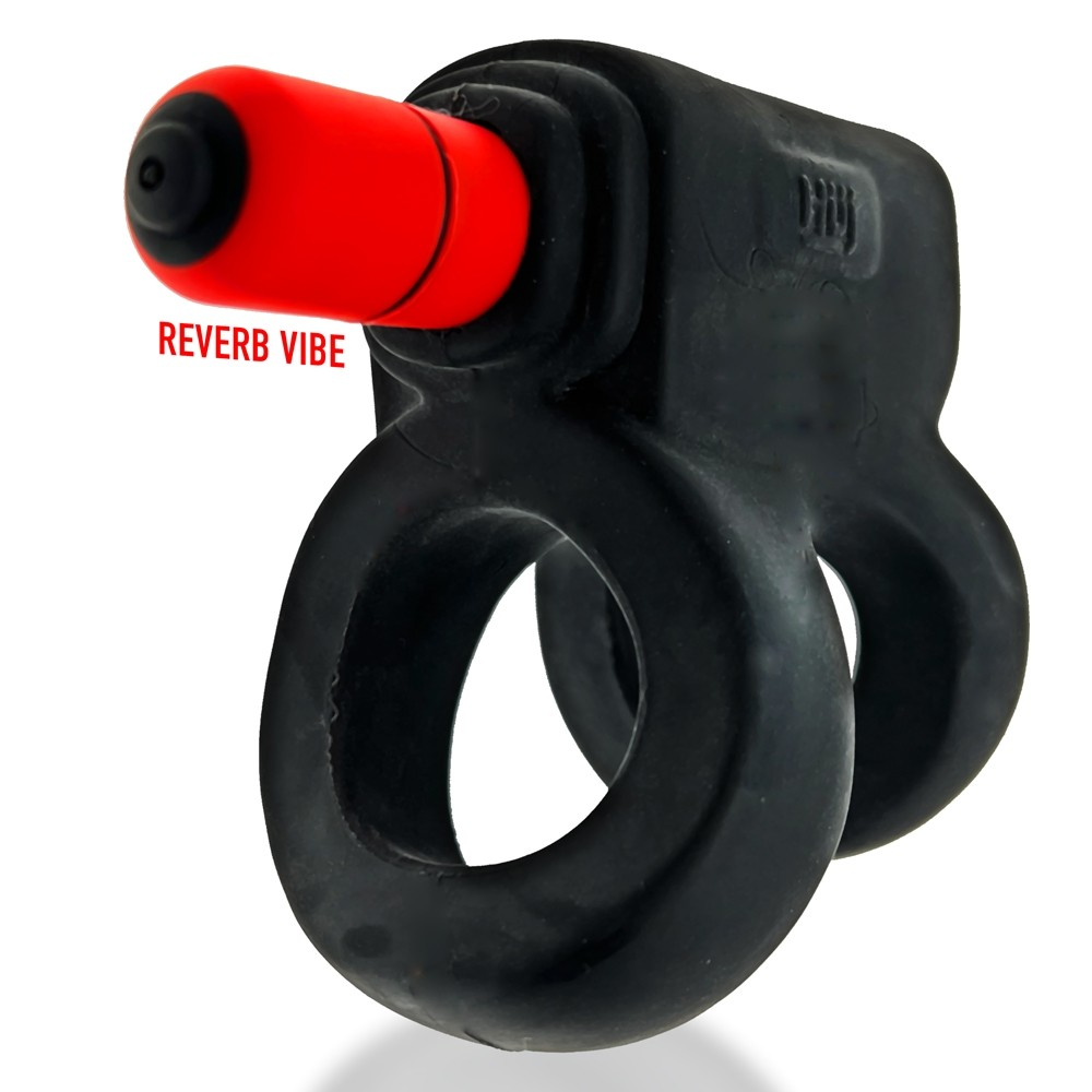 REVHAMMER, shaft vibe ring, TAR ICE w/ Red Vibe