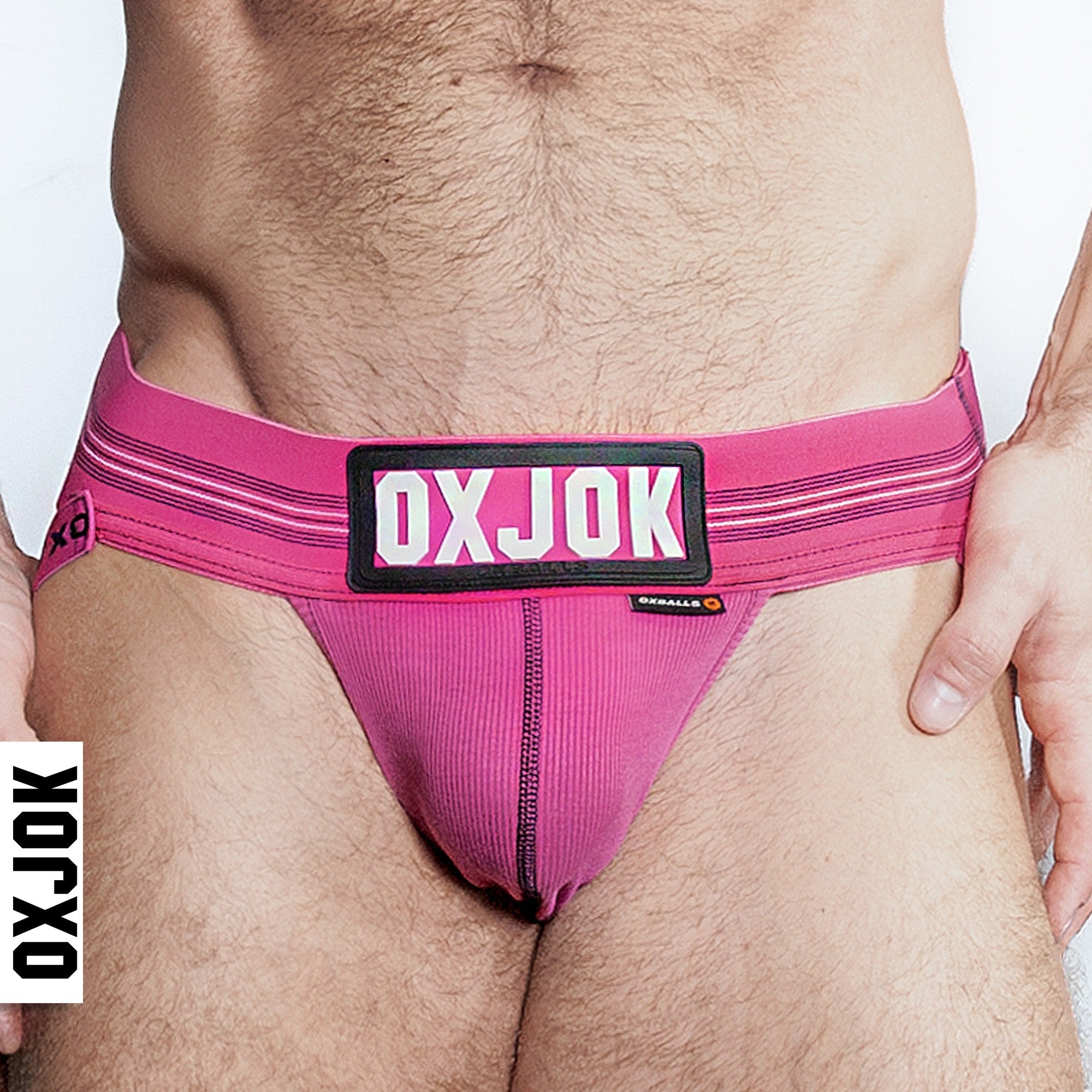 SLINGJOCK, upthrust slider-strap jock, PINK SKY, MEDIUM